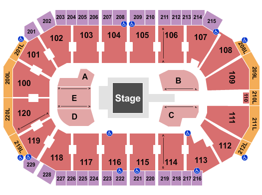 Credit Union of Texas Event Center Seating Chart: LTA Championship
