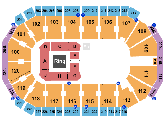 Credit Union of Texas Event Center Seating Chart: WWE: NXT Live