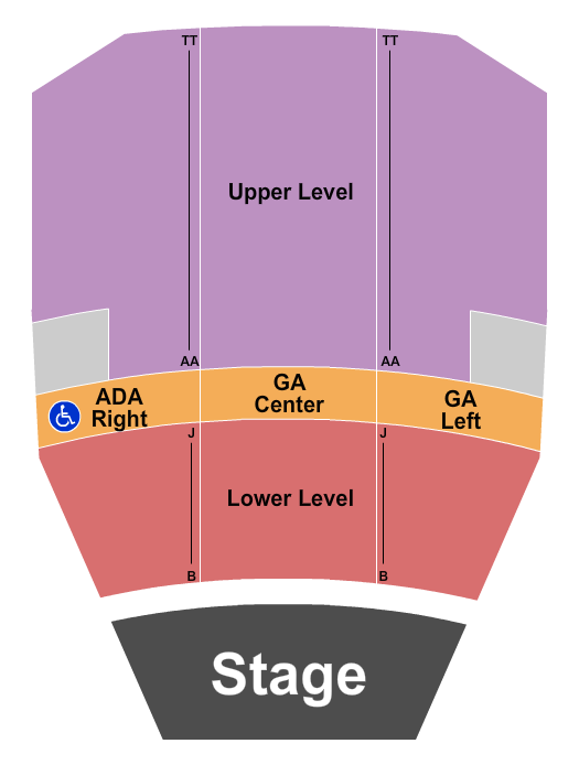 Crest Theatre - Sacramento Seating Chart: Lower/Upper/GA