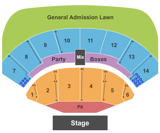 Cricket Wireless Amphitheatre Seating Chart View