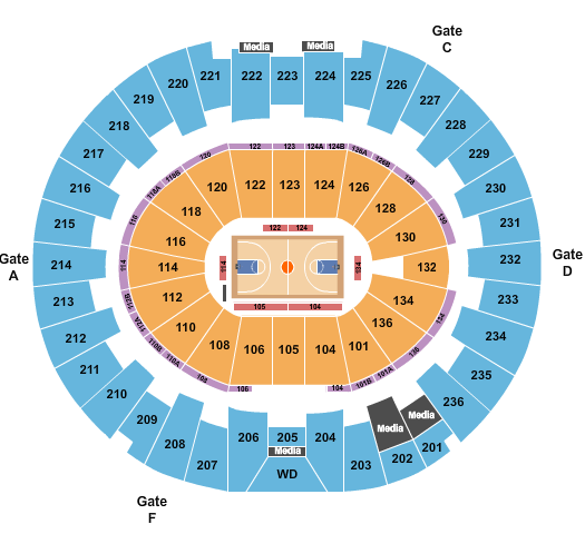 Crisler Center Seating Chart: Basketball