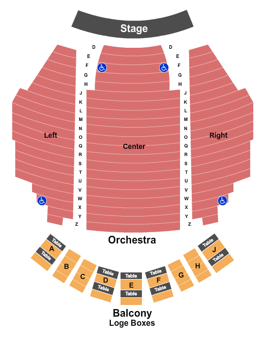 1932 Criterion Theatre Seating Chart: Endstage