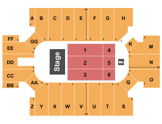 Cross Insurance Arena Seating Chart: Endstage 2
