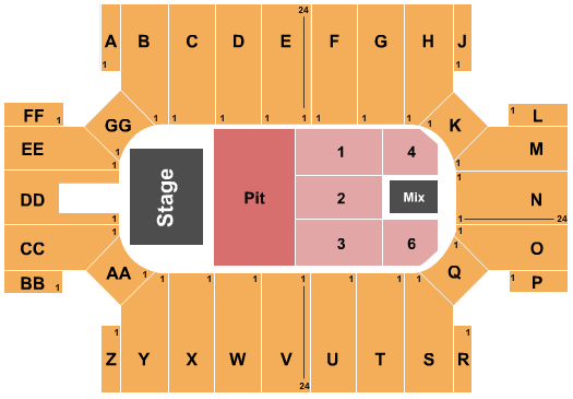 Cross Insurance Arena Seating Chart: Endstage GA Pit