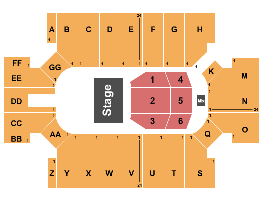 Cross Insurance Arena Seating Chart: Half House 7