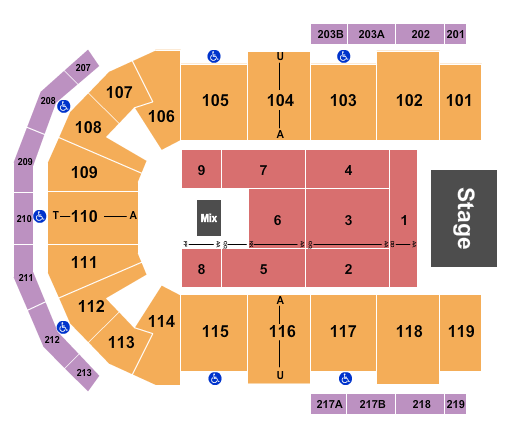 Cross Insurance Center Seating Chart: Endstage 8
