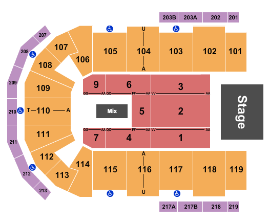 Cross Insurance Center Seating Chart: Endstage 9