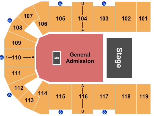 Cross Insurance Center Seating Chart: Endstage GA Floor 2
