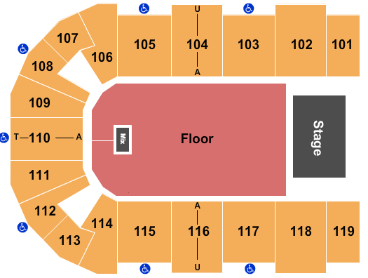 Cross Insurance Center Seating Chart: Endstage GA Floor