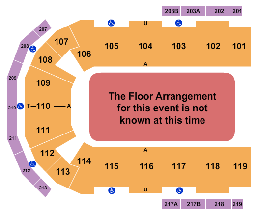 Cross Insurance Center Seating Chart: Generic Floor