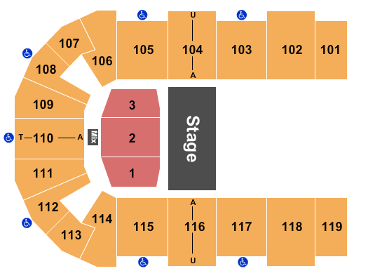 Cross Insurance Center Seating Chart: Half House 4