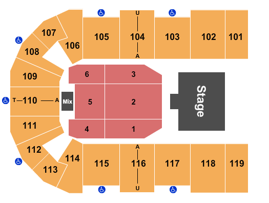 Cross Insurance Center Seating Chart: Half House 5