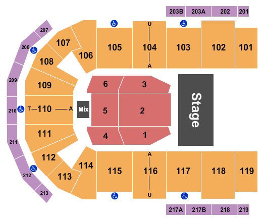 Cross Insurance Center Seating Chart: Half House 7