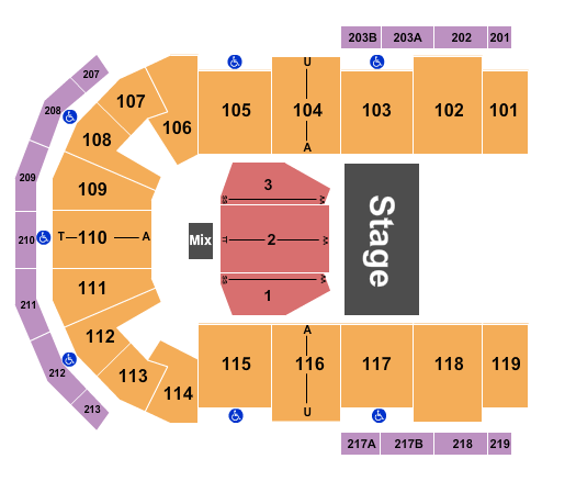 Cross Insurance Center Seating Chart: Half House 8