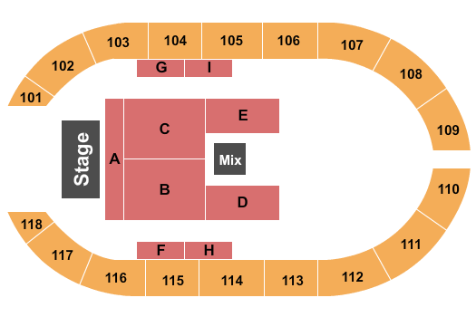 Crossroads Arena Seating Chart: Justin Moore