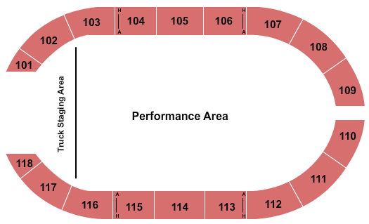 Crossroads Arena Seating Chart: Monster Trucks