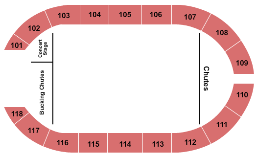 Crossroads Arena Seating Chart: Rodeo