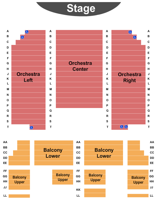 Croswell Opera House Seating Chart: End Stage