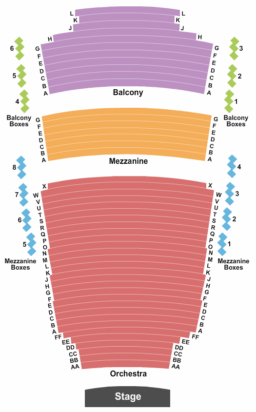 Crouse Hinds Theater - Mulroy Civic Center At Oncenter Seating Chart: Endstage 2