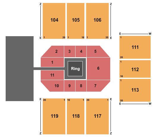 Crown Arena - The Crown Center Seating Chart: Boxing