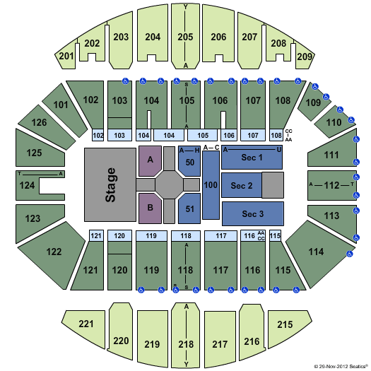 Crown Coliseum Seating Chart