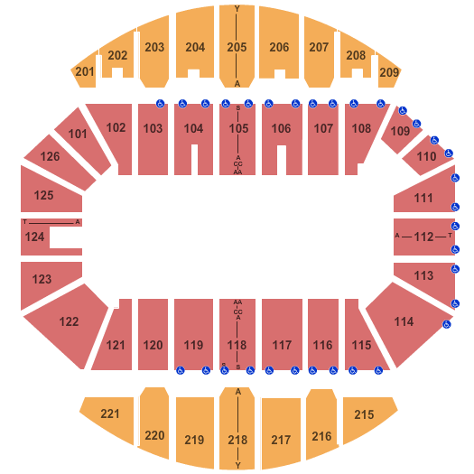 Crown Coliseum - The Crown Center Seating Chart: Open Floor