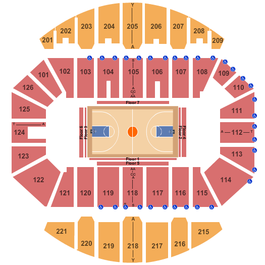 Crown Coliseum - The Crown Center Map