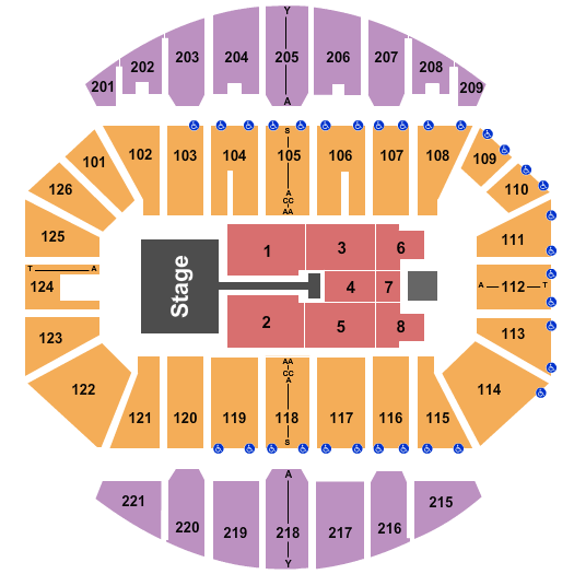 Crown Coliseum - The Crown Center Seating Chart: TobyMac
