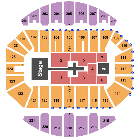 Crown Coliseum - The Crown Center Seating Chart: TobyMac