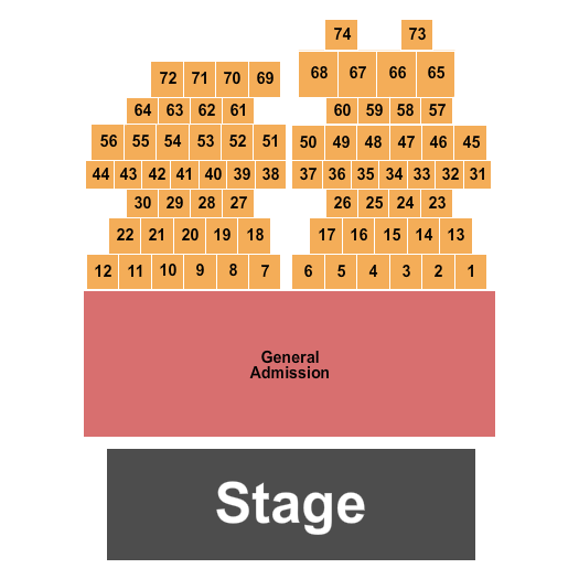 Crown Uptown Theatre Seating Chart: GA & Tables