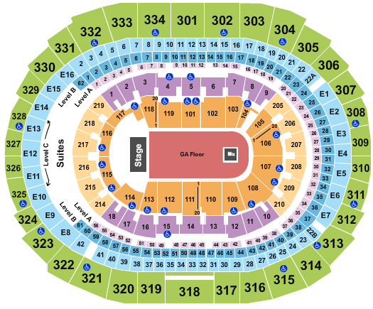 Crypto.com Arena Seating Chart: Endstage GA Floor 2