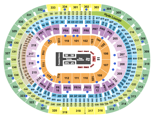 Crypto.com Arena Seating Chart: Gold Over America Tour