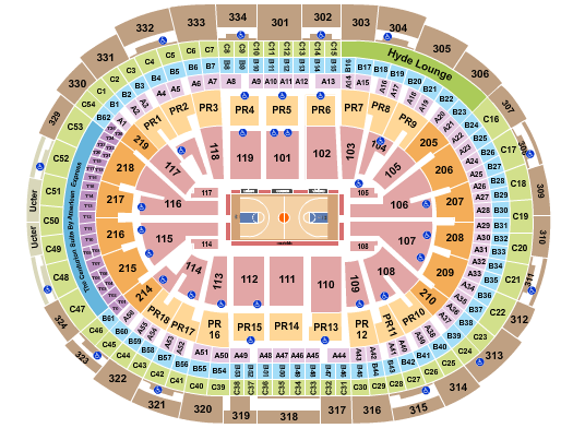 Crypto.com Arena Seating Chart: Basketball Lakers RO