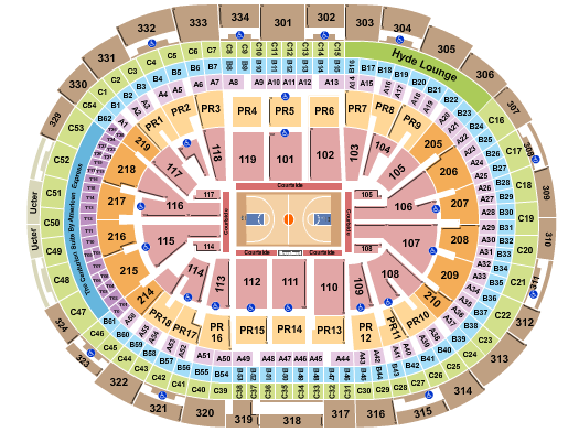 Crypto.com Arena Seating Chart: Basketball - Lakers