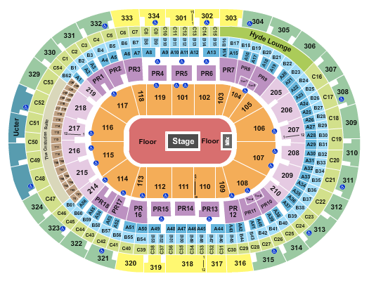 Crypto.com Arena Seating Chart: Center Stage 1