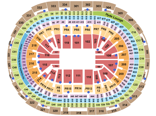 Crypto.com Arena Seating Chart: Open Floor Row