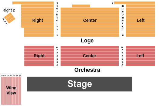 Crystal Coast Civic Center Seating Chart: Endstage W/ Wing