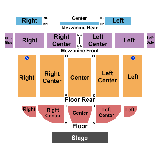 Crystal Grand Music Theatre Seating Chart: Endstage GC