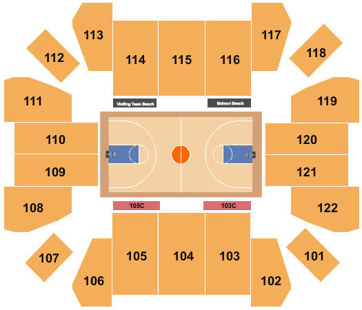 Curb Event Center Seating Chart: Basketball