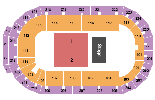Cure Insurance Arena Seating Chart: Endstage 2