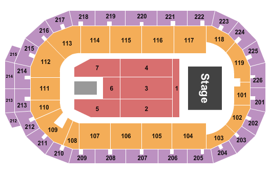 Cure Insurance Arena Seating Chart: Endstage 5