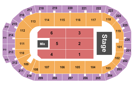 Cure Insurance Arena Seating Chart: Endstage 4