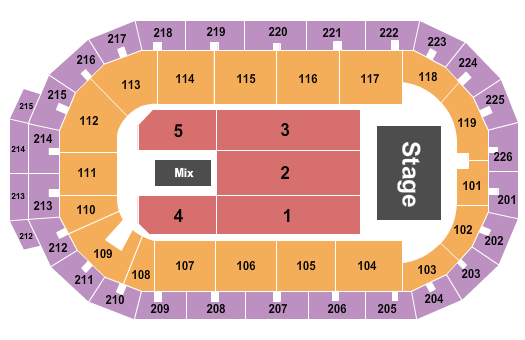 Cure Insurance Arena Seating Chart: Endstage 6