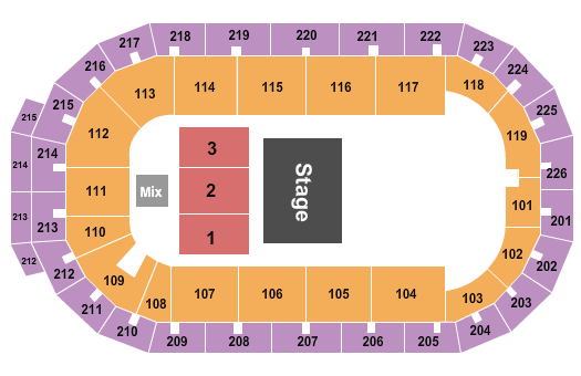 Cure Insurance Arena Seating Chart: Endstage Quarterhouse