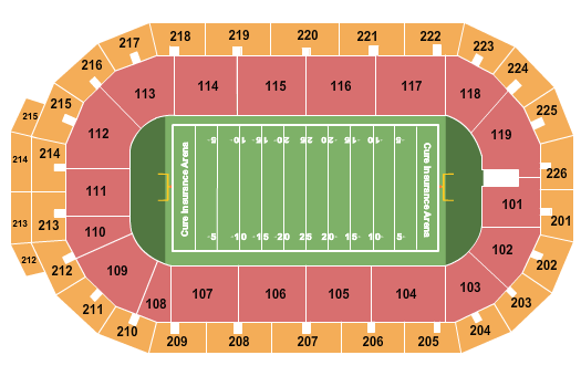 Cure Insurance Arena Seating Chart: Football