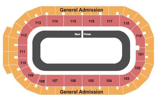 Cure Insurance Arena Seating Chart: Racing with GA