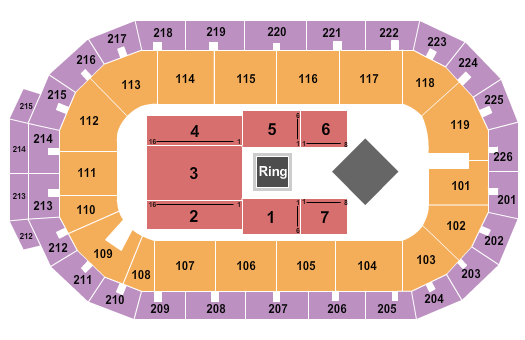 Cure Insurance Arena Seating Chart: Wrestling 3