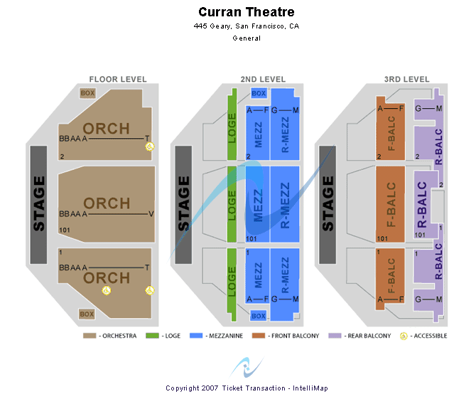 Book of Mormon Tickets Curran Theatre Seating Chart