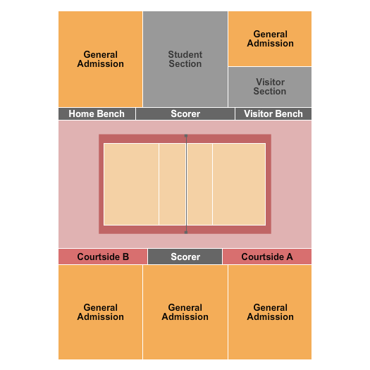 Curry Arena Seating Chart: Volleyball