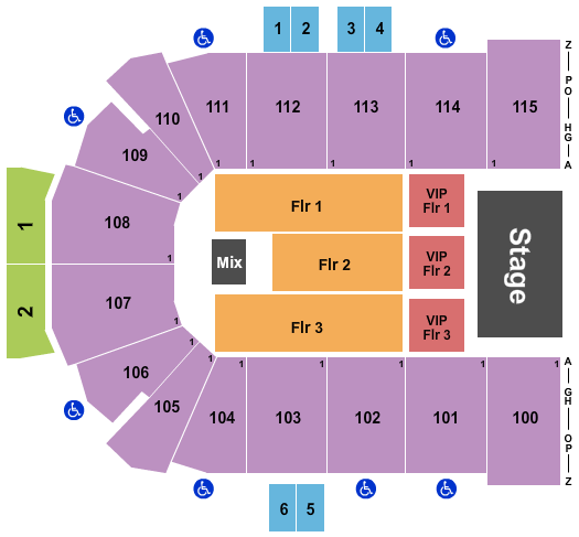 Curtis Culwell Center Seating Chart: Endstage w/ VIP Flr